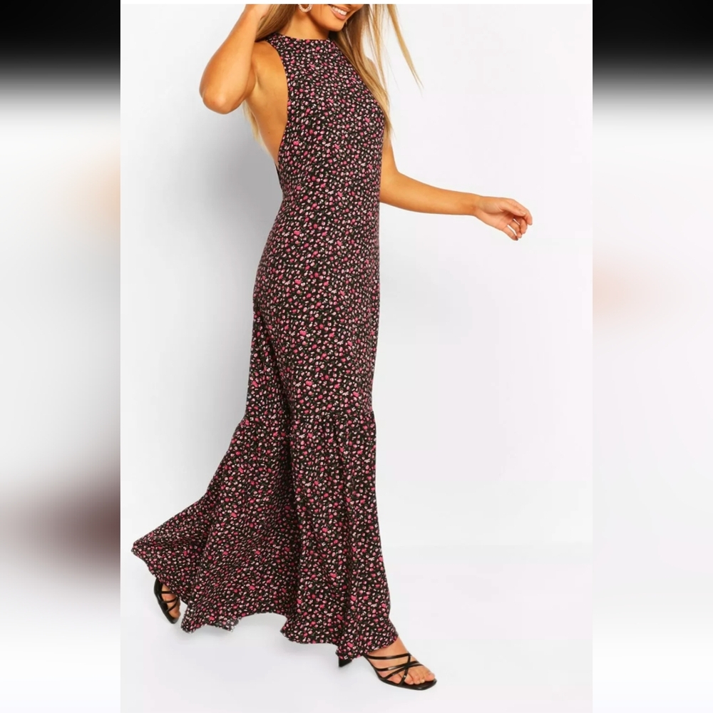 BooHoo high neck maxi dress size 14